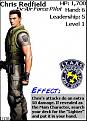 A quick peek into the Resident Evil Online Card Game. 

This is one of the personalities in the card game, Chris Redfield. I based his ability on his expert marksmanship in the first Resident Evil game. I think it was Director's Cut that he had the chance to pop a zombie's head off in less than 5 shots. It was then that he had to be a damage modifier.

If you want pure aggro, Chris is your man to get the job done quick and effortlessly.